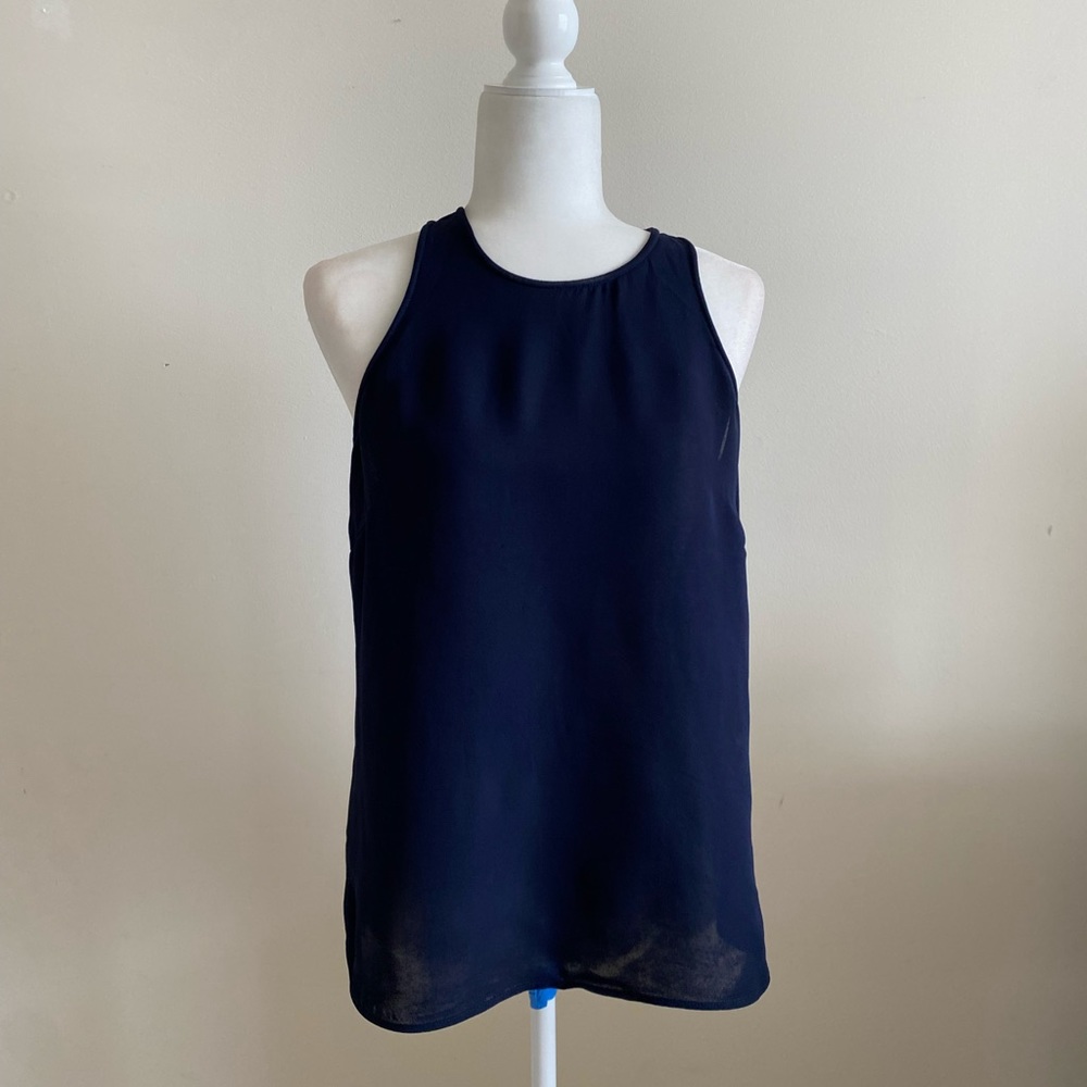 J. Crew Navy Blue Viscose Tank